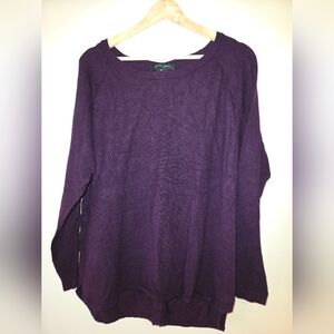 Faith & Zoe Deep Purple Lightweight Pullover Sweater